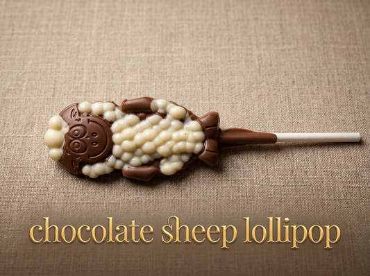 Chocolate sheep lollipop